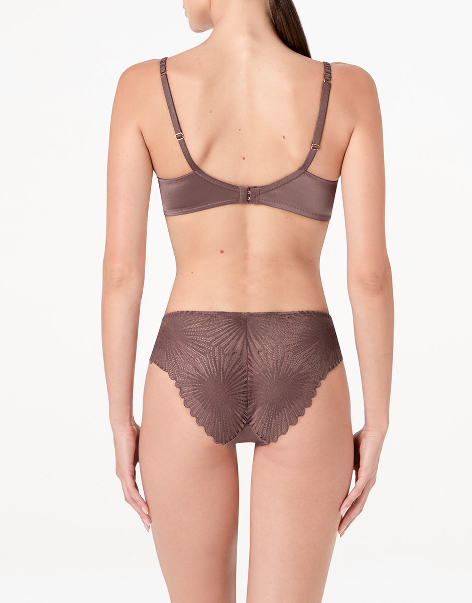 Lovable Blowball Lacy Micro slip nocciola microfibra e pizzo