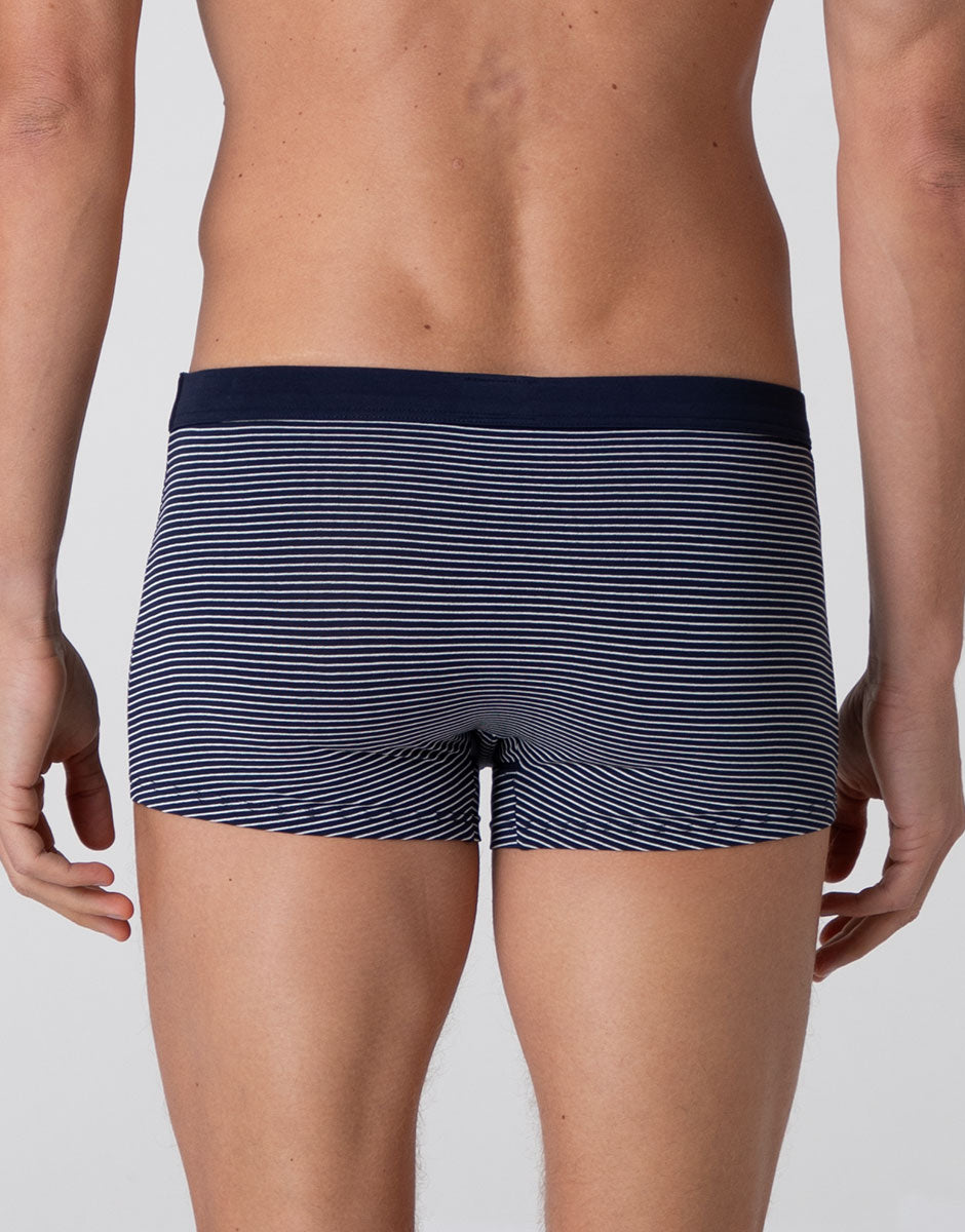 Lovable Man Casual Stretch Cotton boxer righe blu avorio