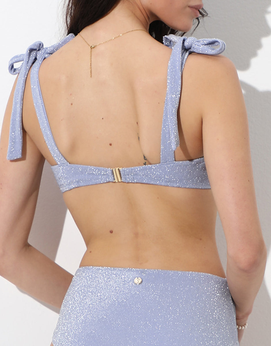 Lovable Sparkly Micro reggiseno bikini azzurro con ferretto