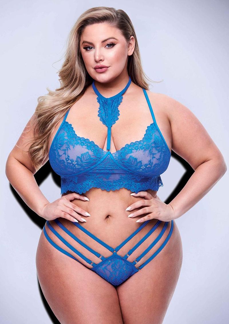 Baci Strappy Lace completino nero S/M in pizzo