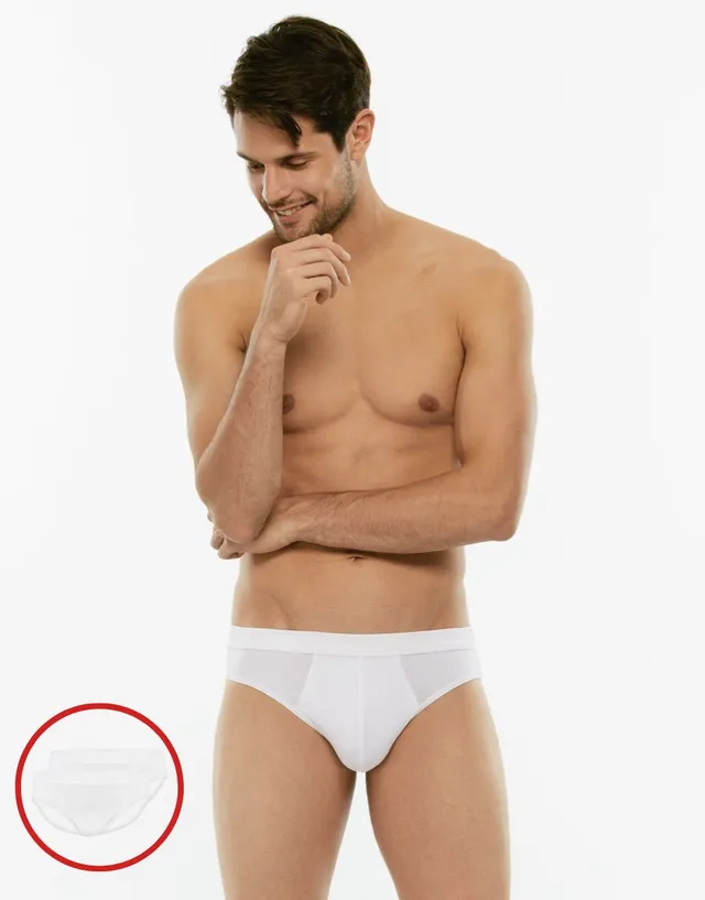 Lovable Man Cotton Stretch slip mini bianco 2 pezzi cotone elasticizzato