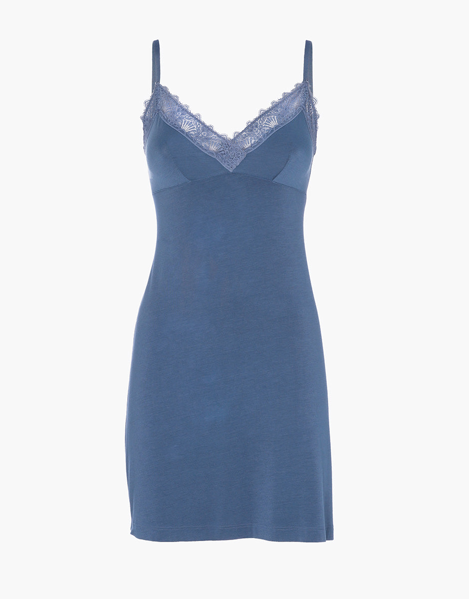 Lovable Elegant Modal sottoveste blu polvere in modal