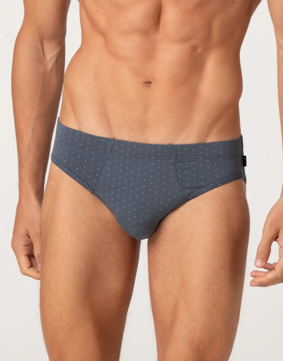 Lovable Man Printed Cotton Modal slip antracite pois