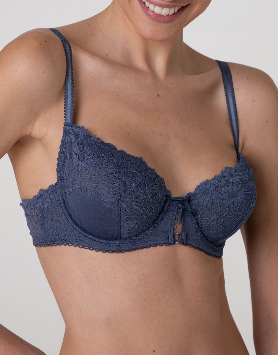 Lovable Garden Flowers Lace reggiseno blu polvere pizzo
