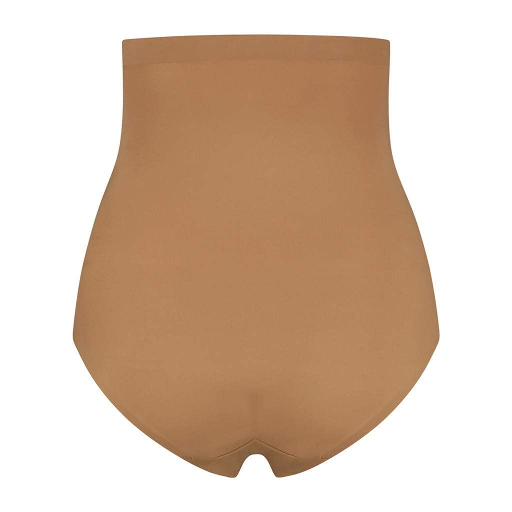 Bye Bra Invisibile mutandine vita alta marrone chiaro M