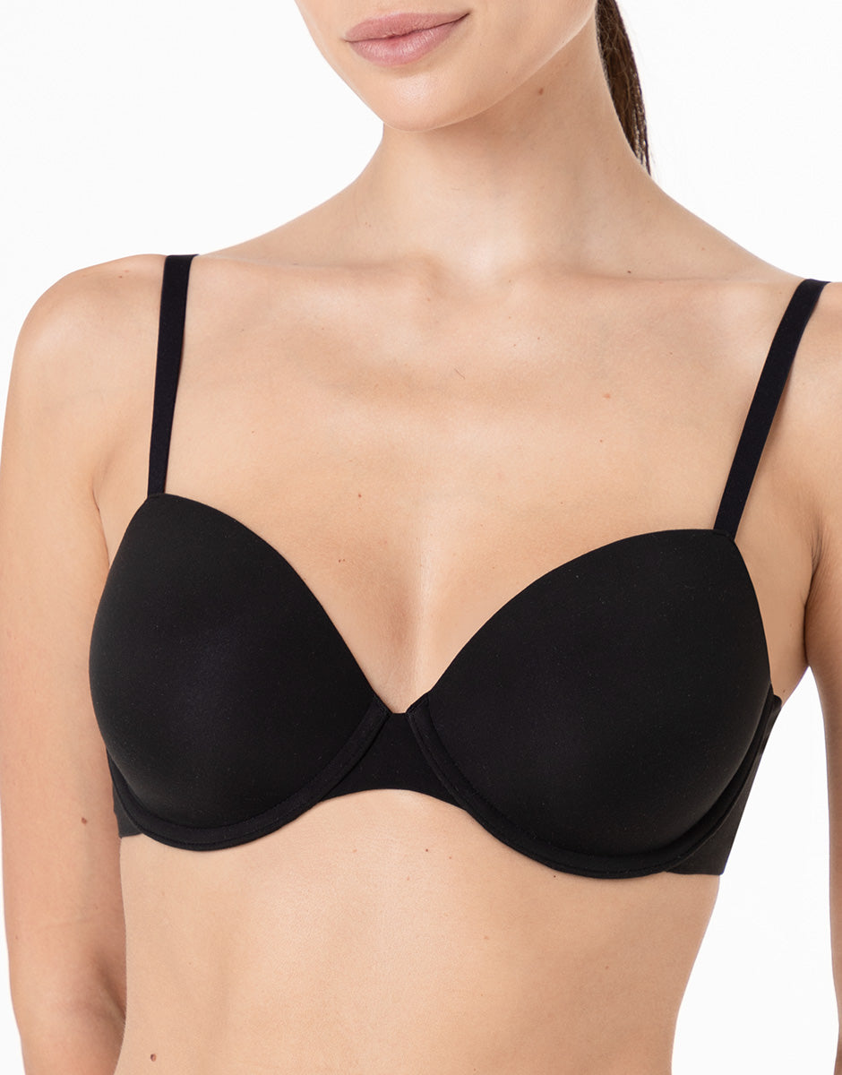 Lovable Invisible Essence reggiseno nero microfibra coppa vera