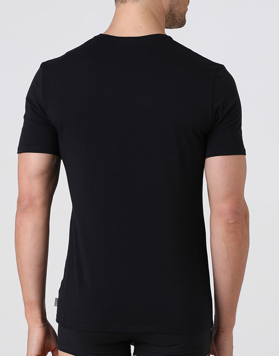 Lovable Man Premium Cotton t-shirt girocollo nero cotone Supima