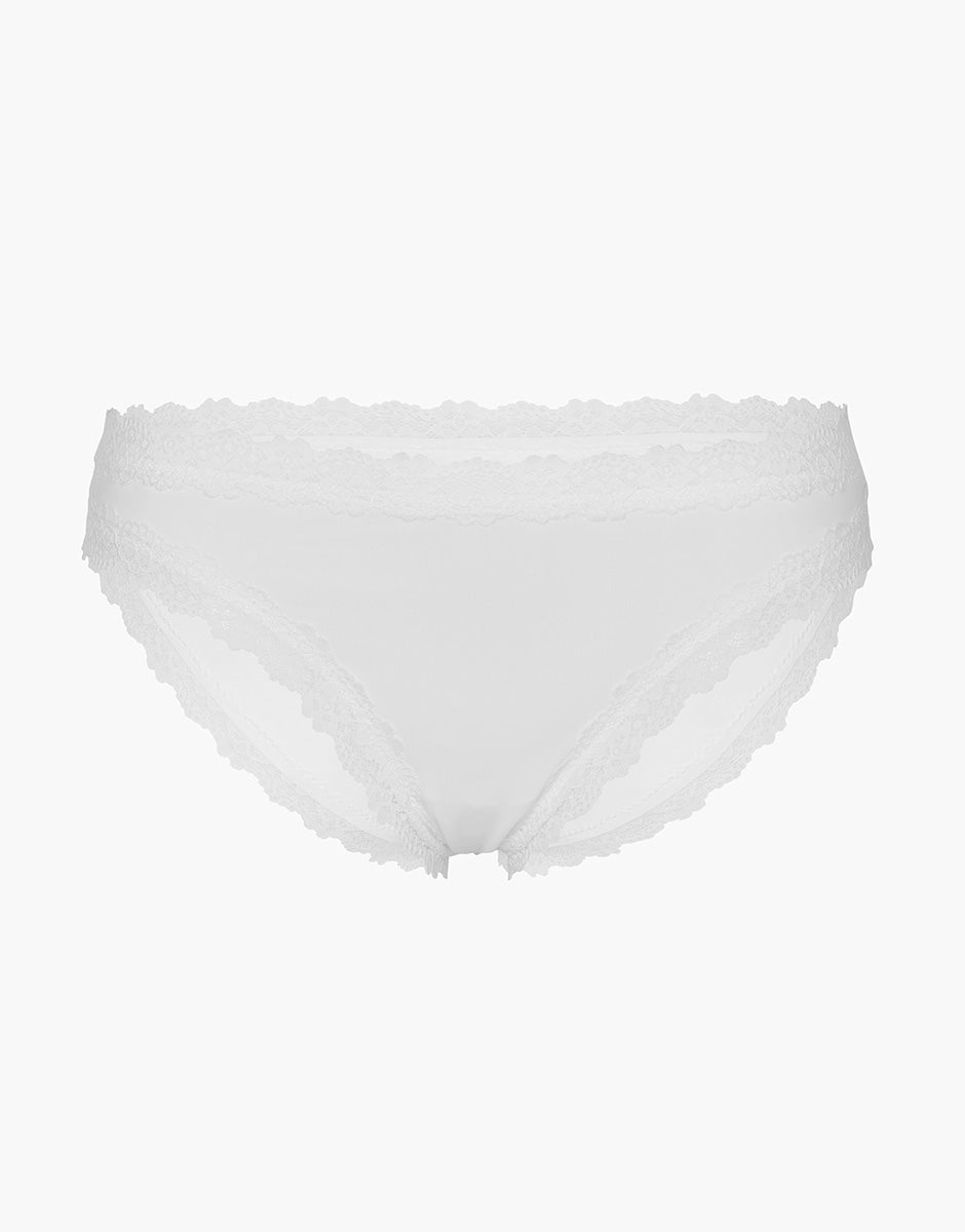 Lovable Lacy Micro slip microfibra bianco con pizzo