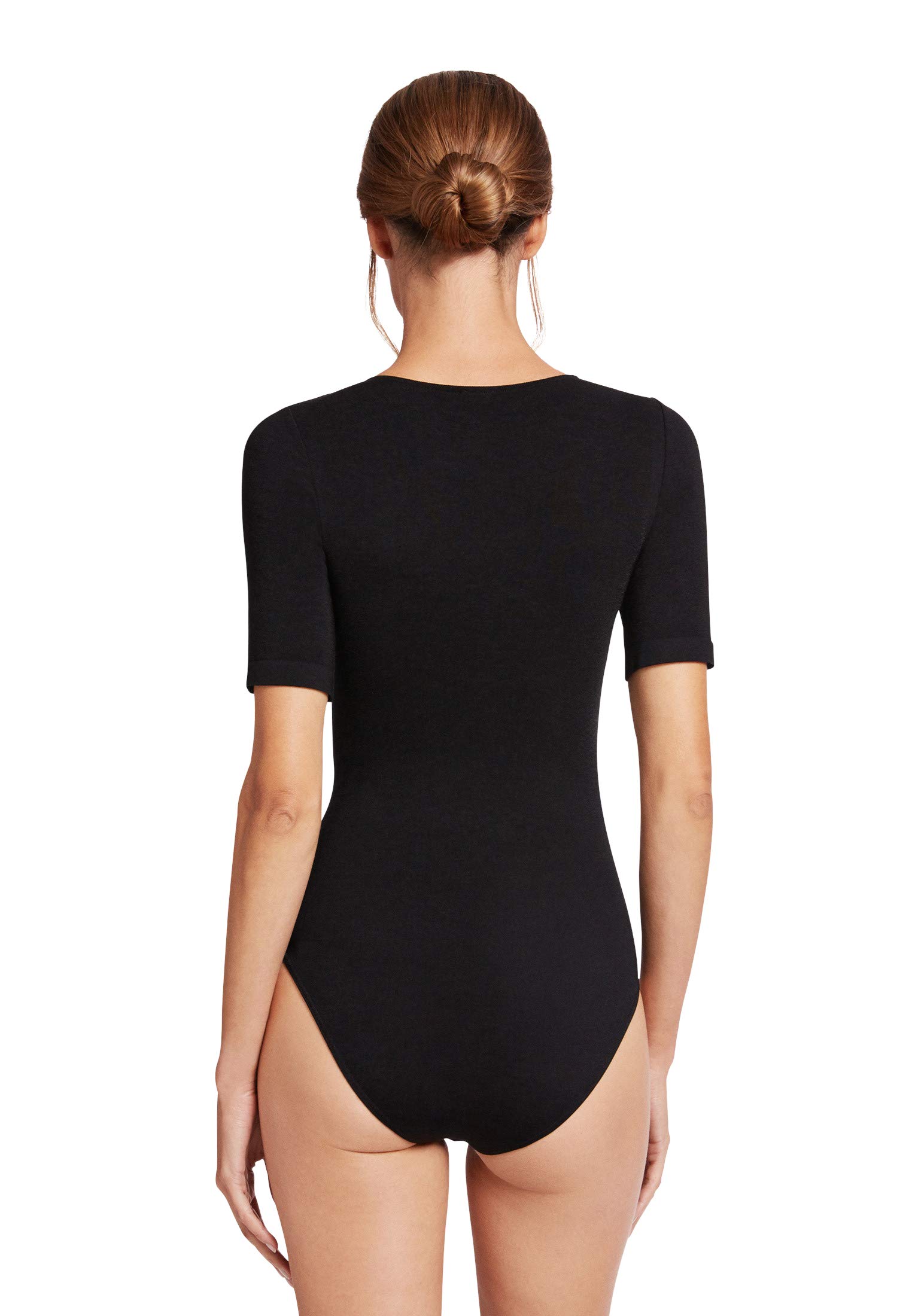 Wolford Bahamas body modellante nero in cotone