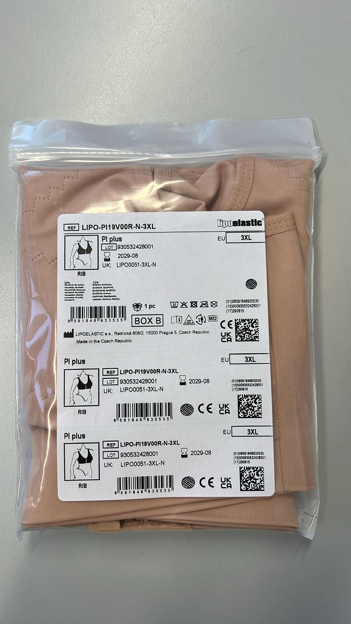 Lipoelastic PI Plus reggiseno compressivo M post operatorio