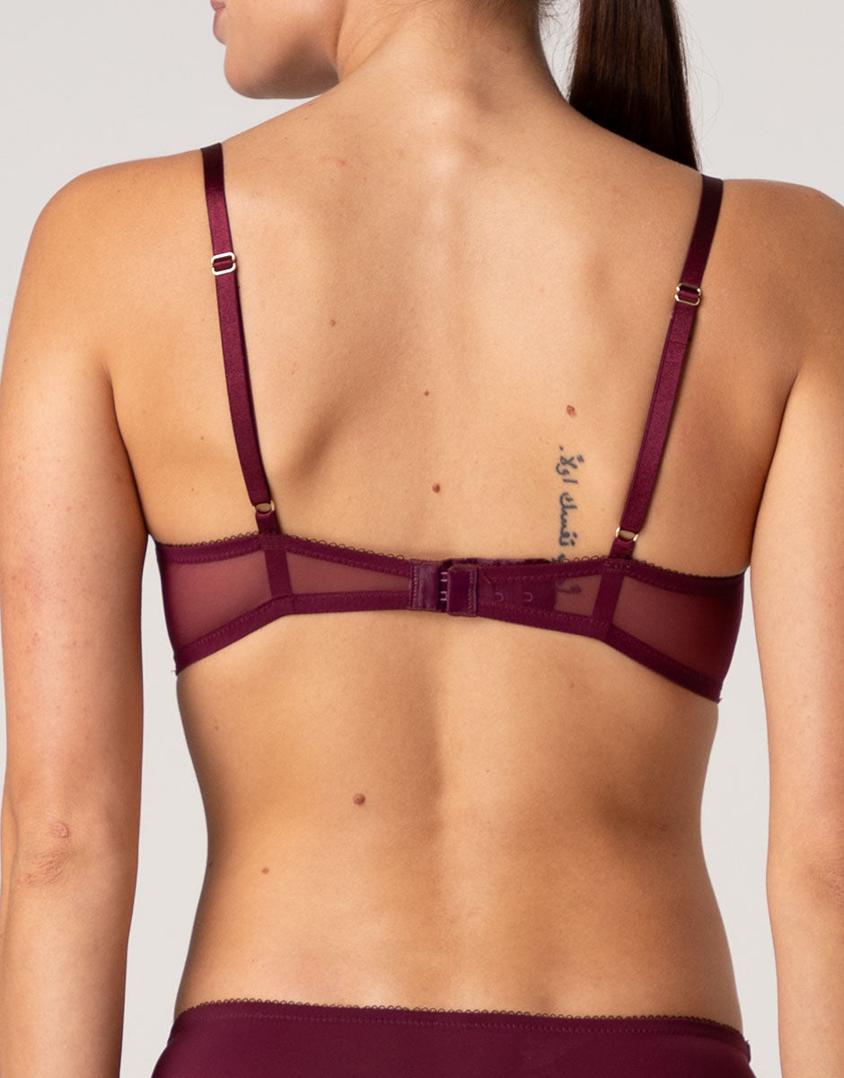 Lovable Beauty Lace reggiseno con ferretto vinaccia in pizzo