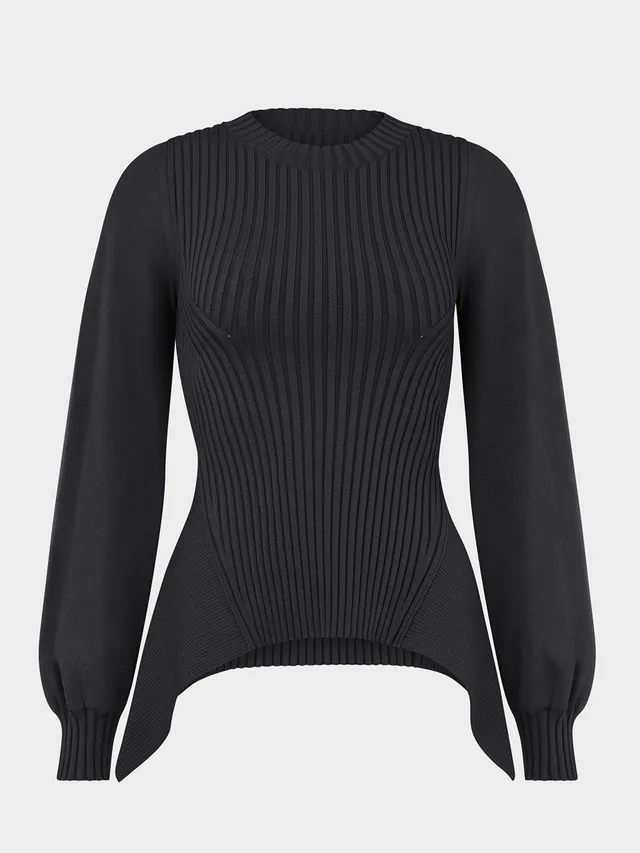 Wolford Montana Pullover Lana Nero Taglia S