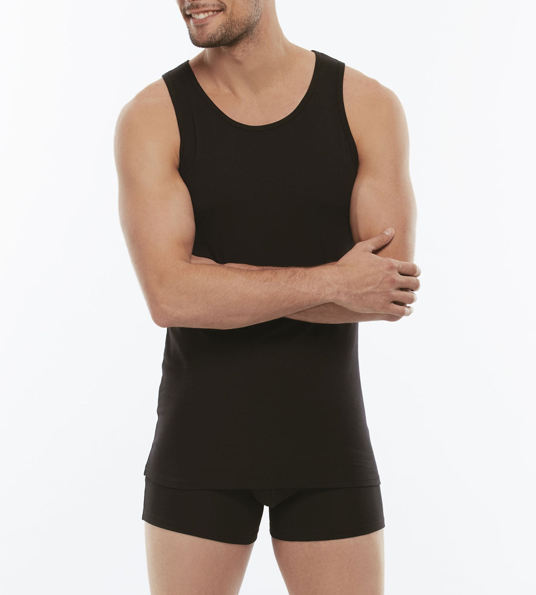 Lovable Man Cotton Stretch canotta nera cotone elasticizzato