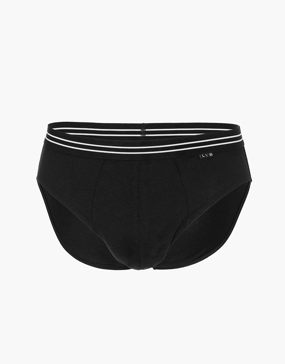 Lovable Man Basic Multipack slip nero 2 pezzi cotone elasticizzato