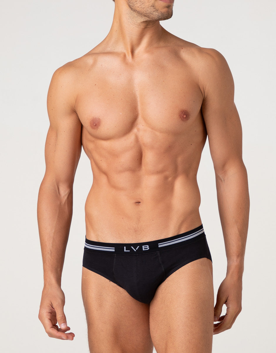 Lovable Man Comfort 360 Stretch Cotton slip nero