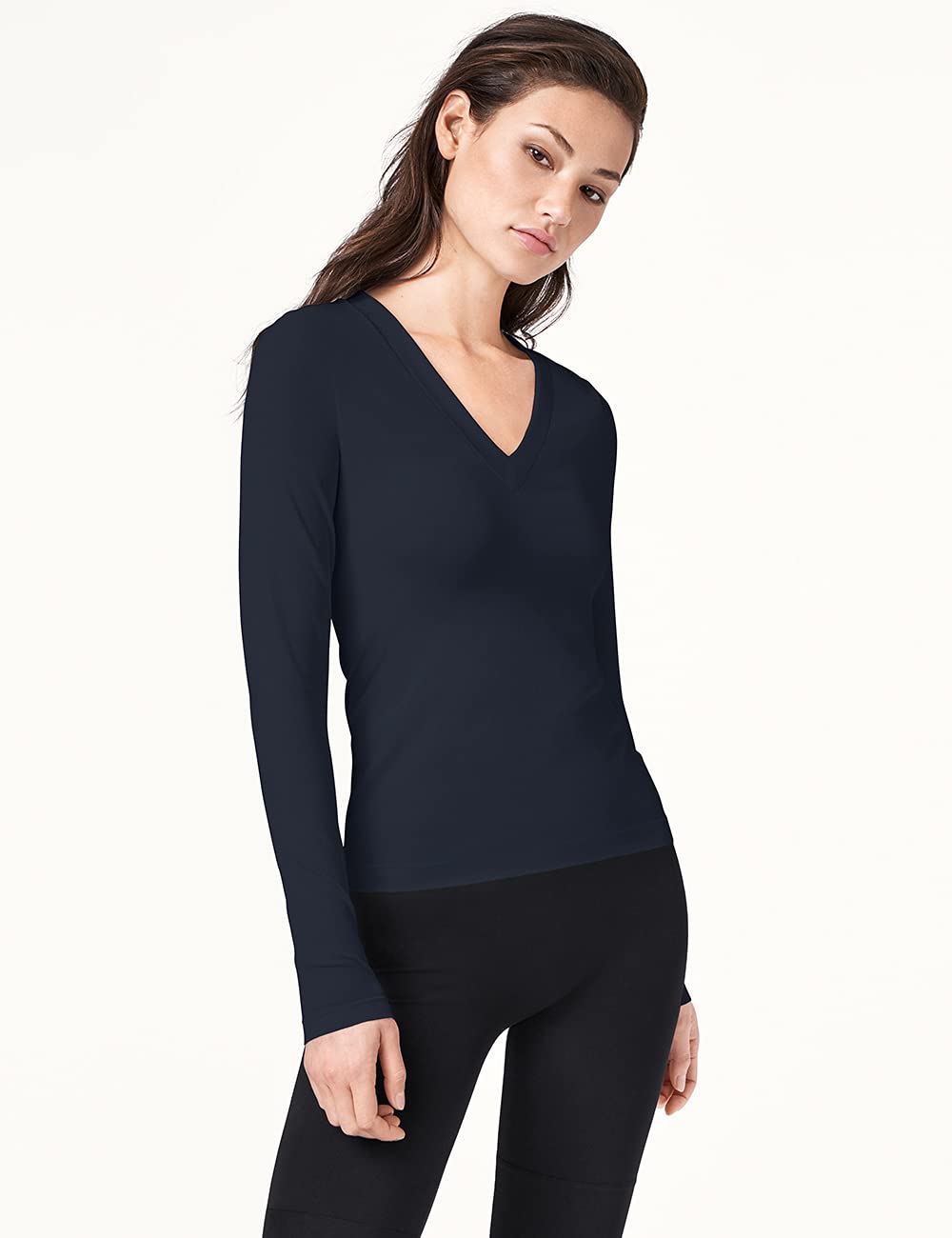 Wolford Aurora 56223 pullover scollo a V nero