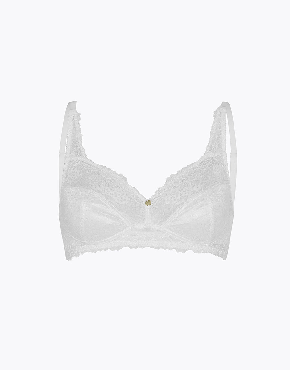Lovable Beauty Curves reggiseno bianco pizzo