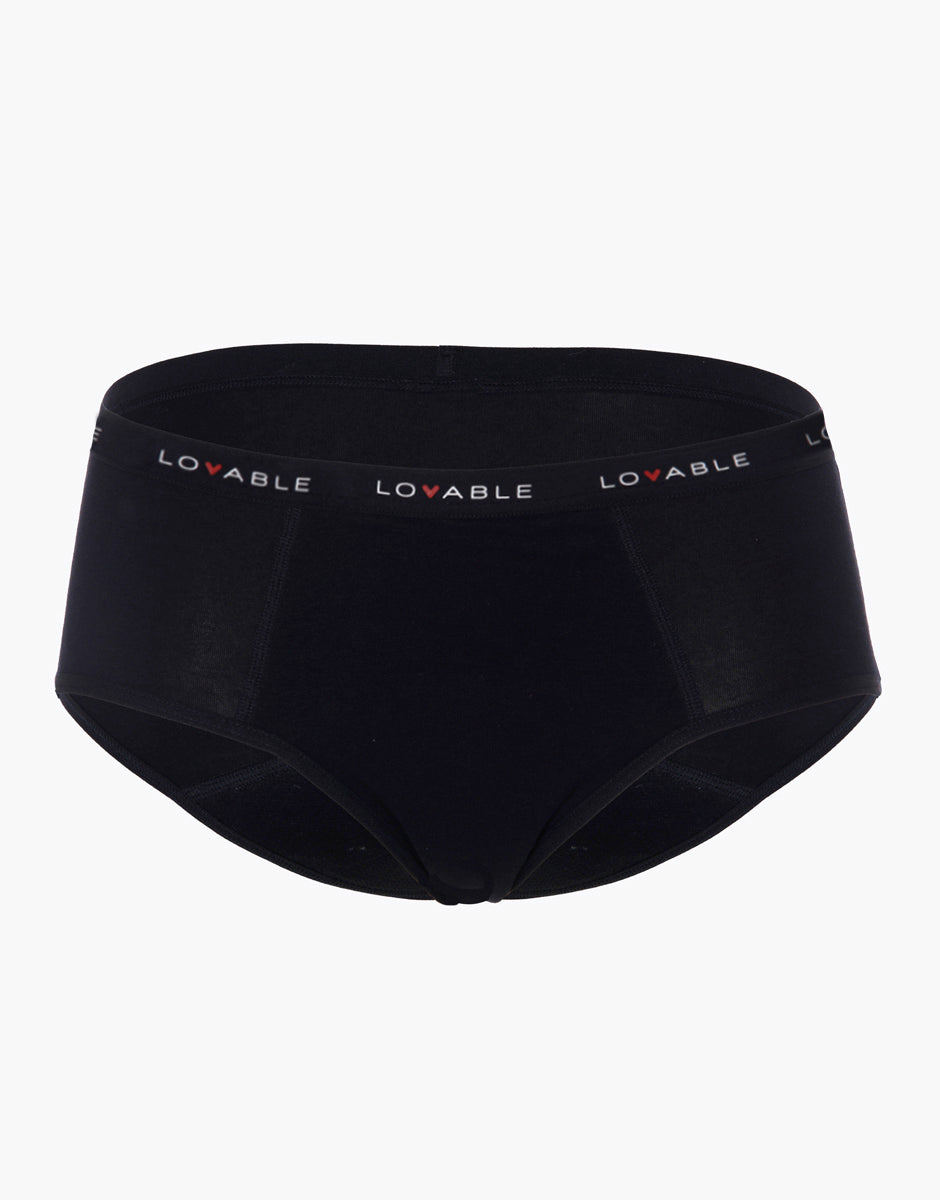Lovable Green Comfort Culotte Ciclo Nera Flusso Medio