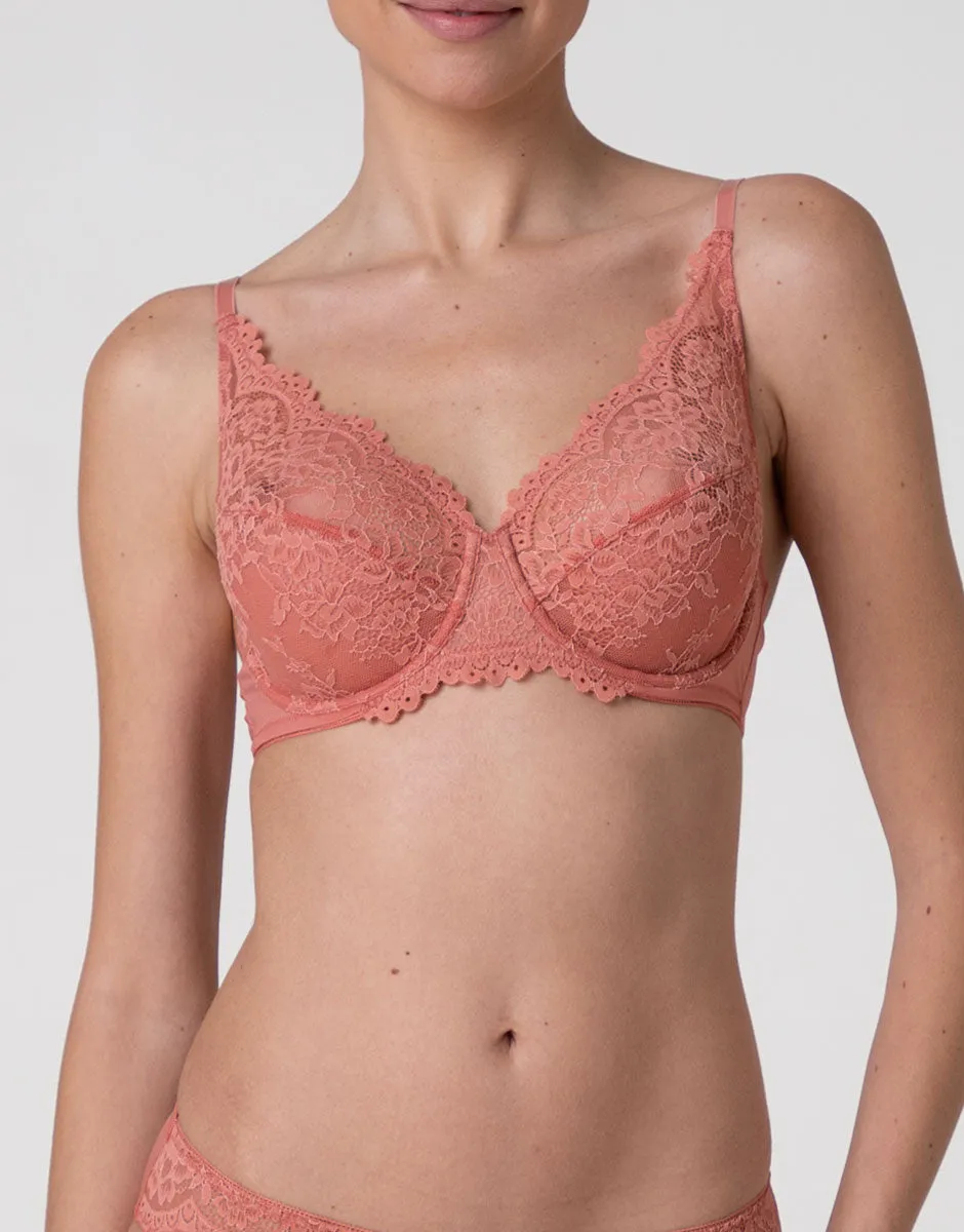Lovable Stylish Lace reggiseno con ferretto terracotta in pizzo