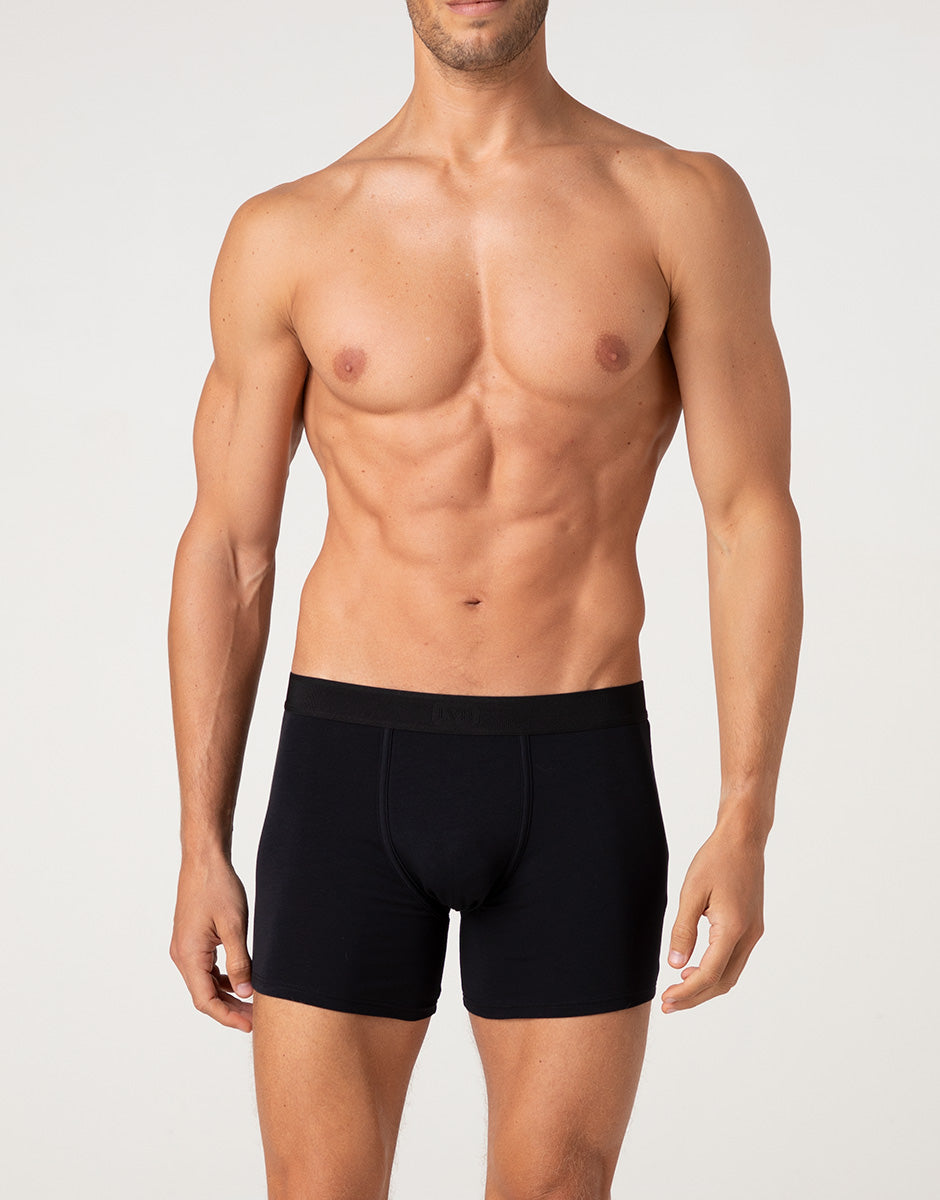 Lovable Man Signature Cotton Boxer lungo nero