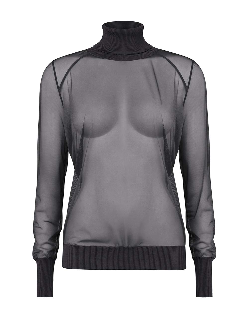 Wolford Tony Pullover Trasparente Nero Taglia S