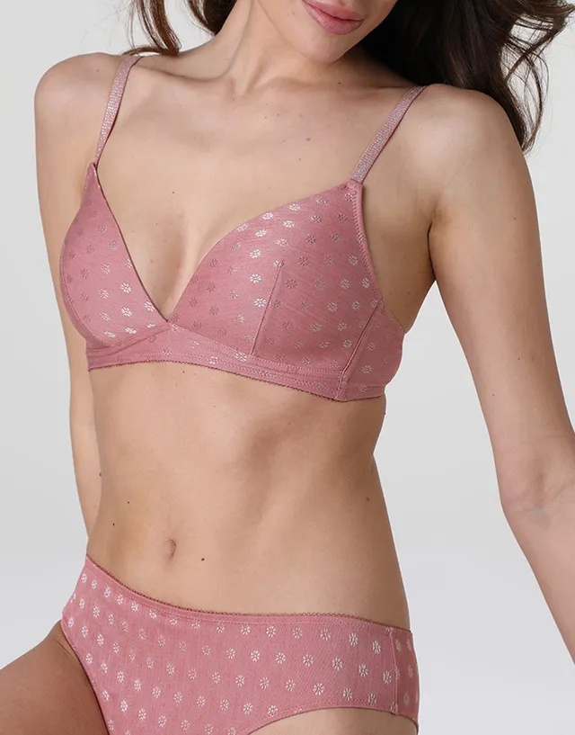 Lovable Daisy Fancy Micro reggiseno triangolo imbottito rosa polvere