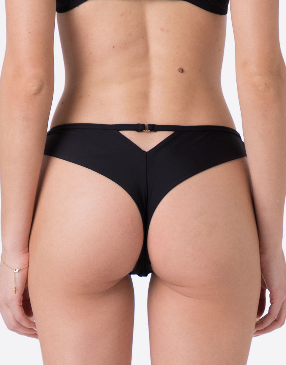 Lovable Delicate Floral Lace Perizoma nero pizzo