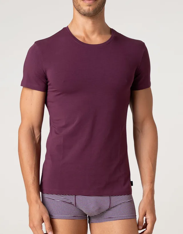 Lovable Man Casual Stretch Cotton t-shirt girocollo vinaccia