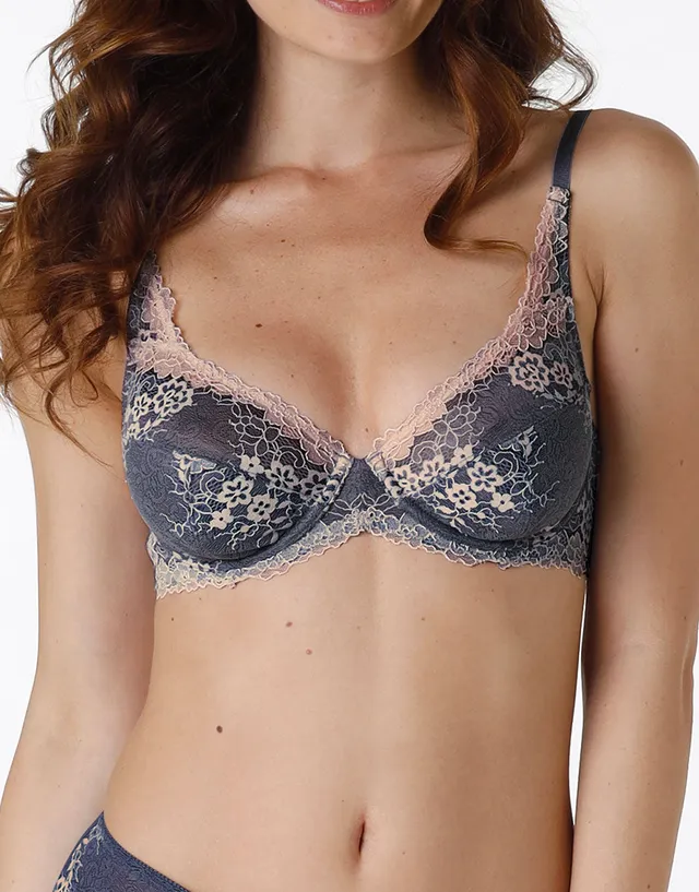 Lovable Beauty Curves reggiseno pizzo blu jeans cappuccino