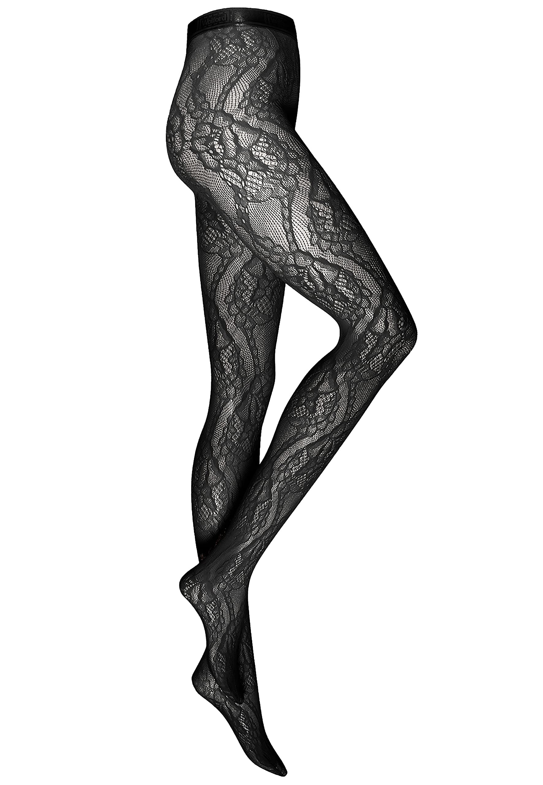 Wolford Rita Collant Rete Floreale Senza Cuciture
