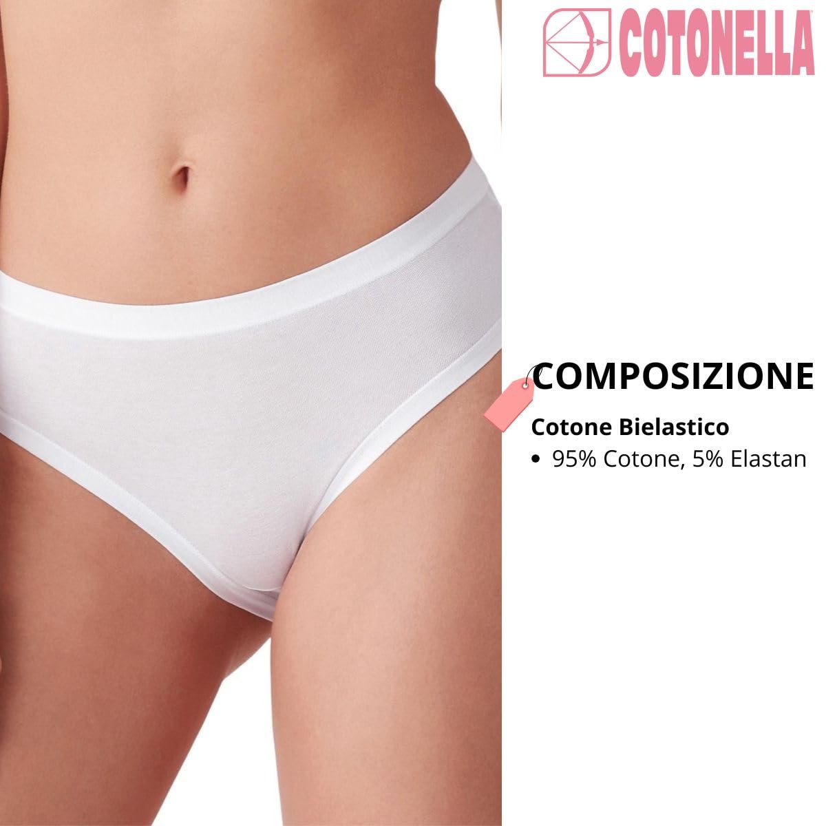 Cotonella 3363 slip midi cotone 3 pezzi comfort