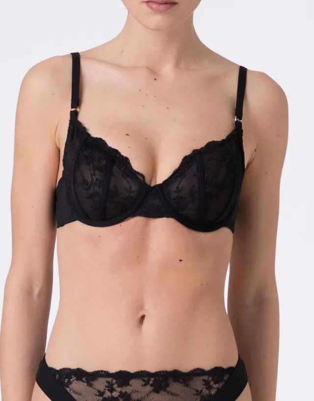 Lovable Delicate Floral Lace Reggiseno Ferretto Nero