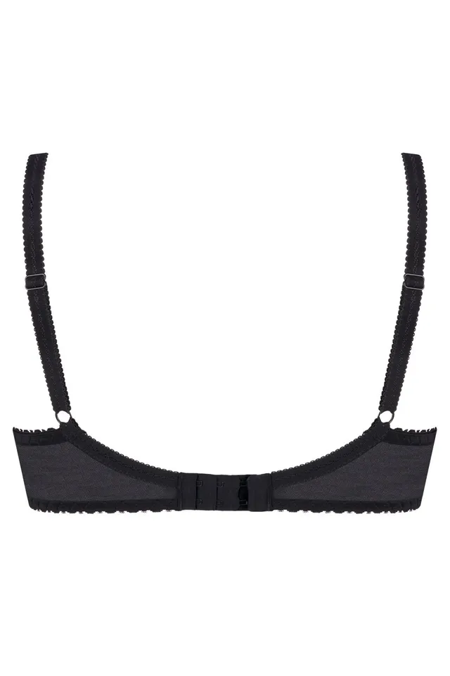 Ava 1030 Liscio reggiseno coppe piene nero 6I semi imbottito