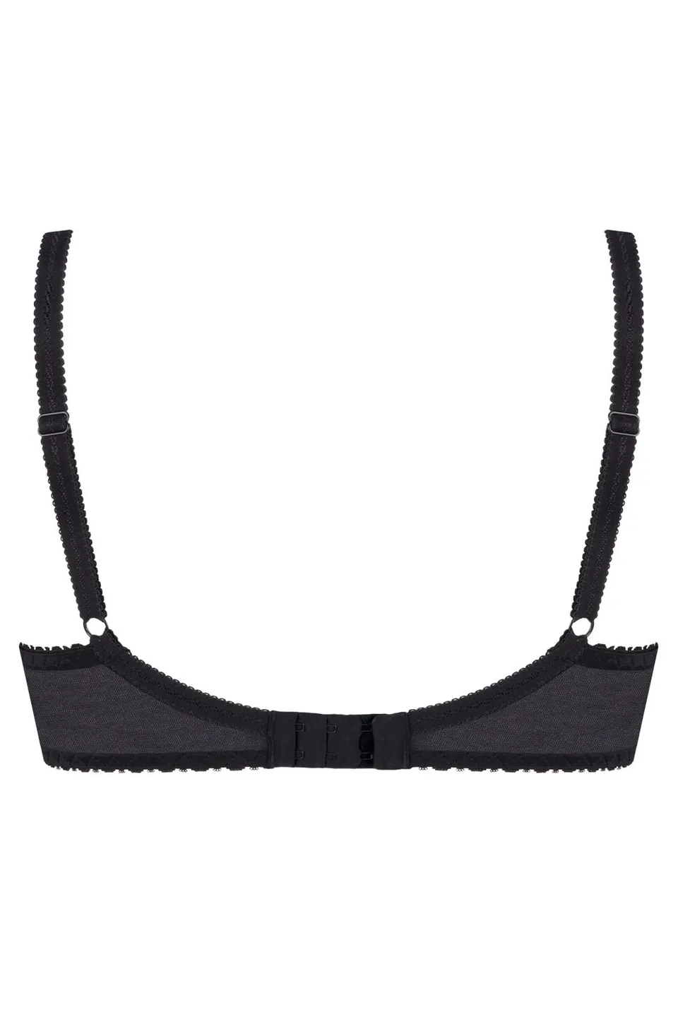 Ava 1030 Liscio reggiseno coppe piene nero 6I semi imbottito