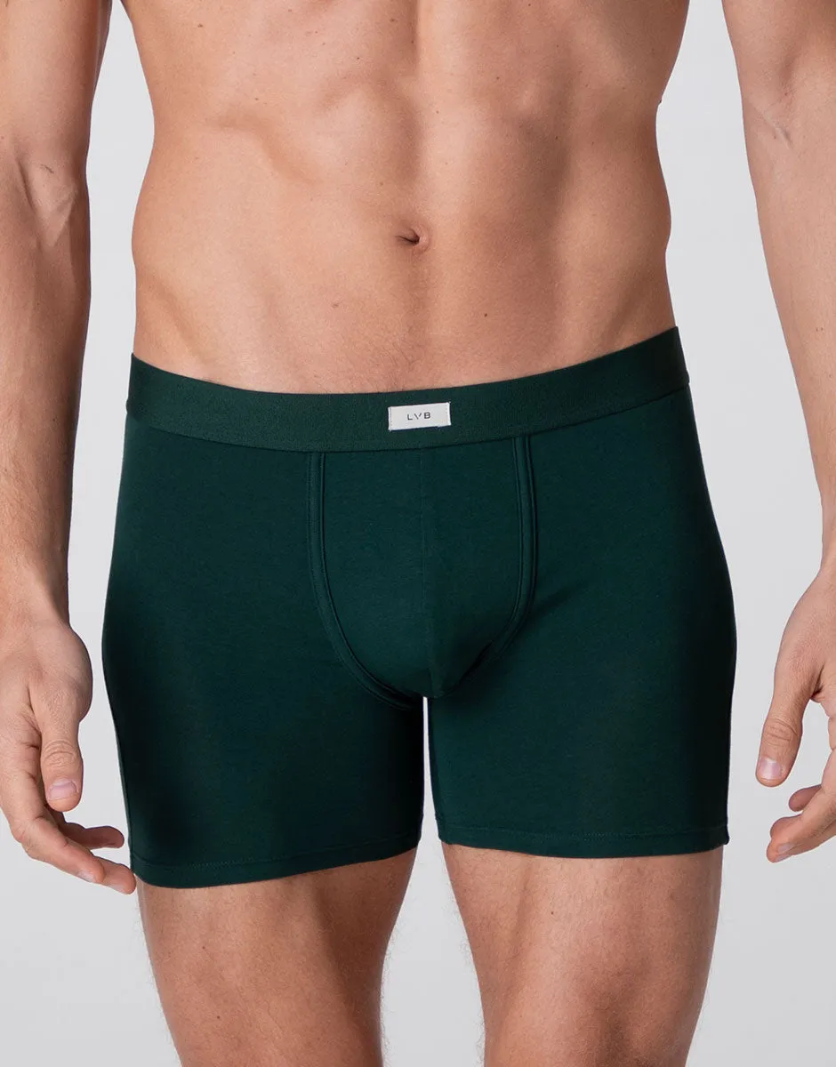 Lovable Modern Stretch Cotton boxer lungo verde scuro