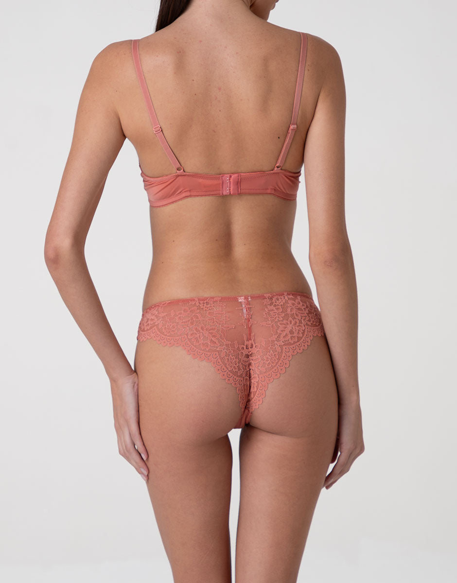 Lovable Stylish Lace Balconcino Imbottito terracotta chiaro
