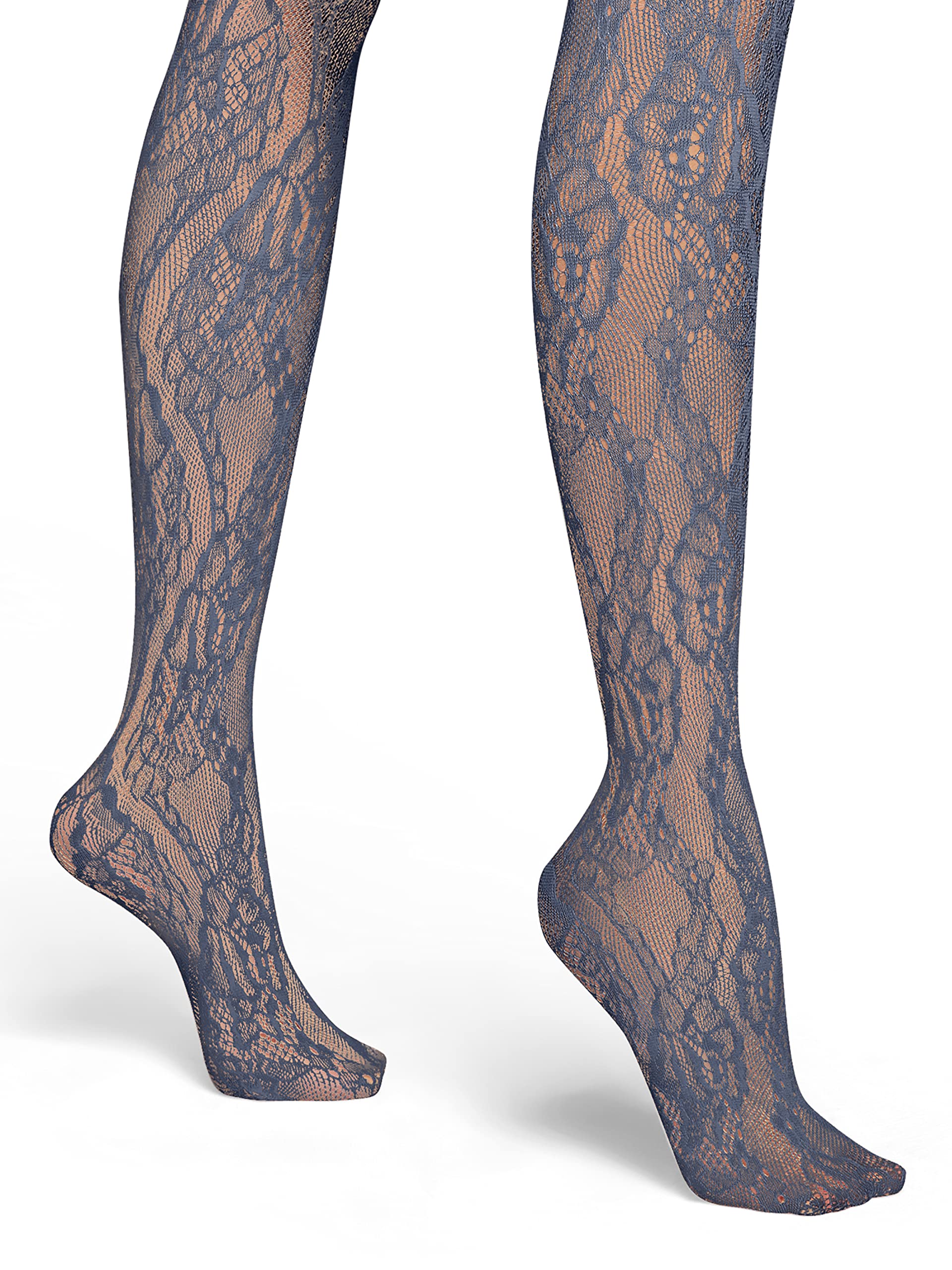 Wolford Rita collant a rete luna indaco S motivo floreale