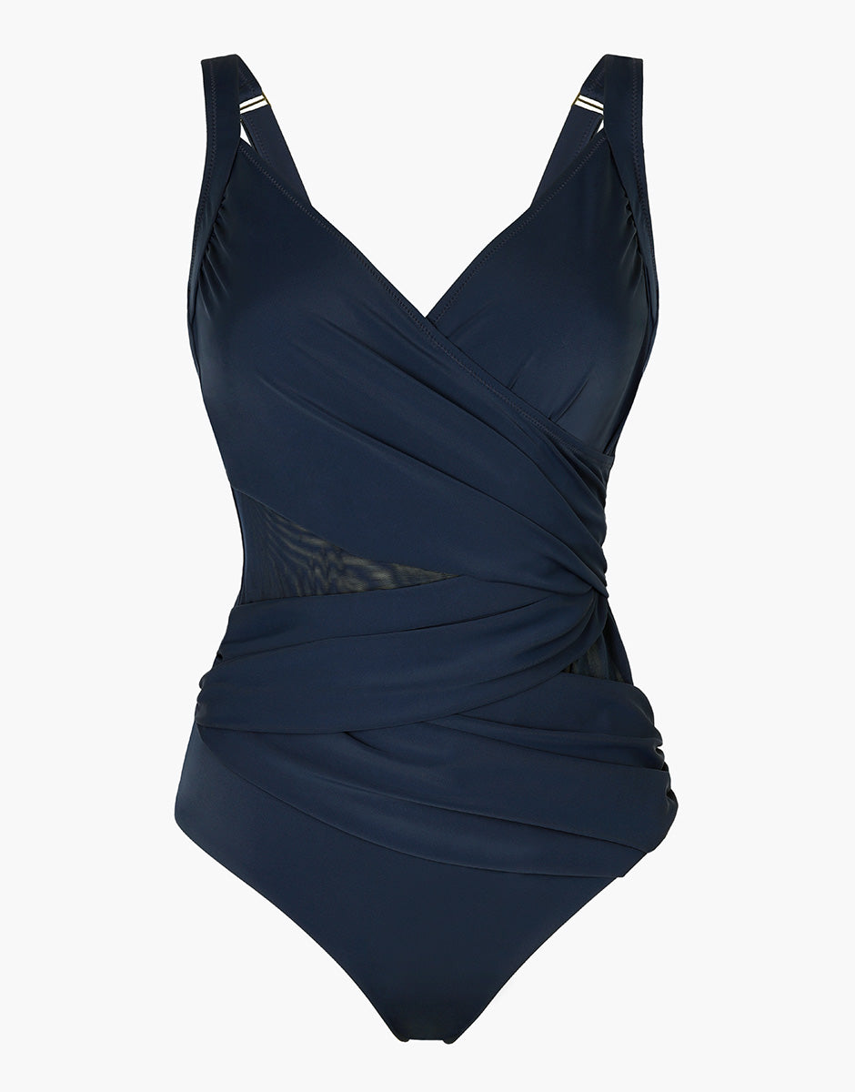 Lovable Printed Shaping Micro Costume Intero Modellatore Blu Notte