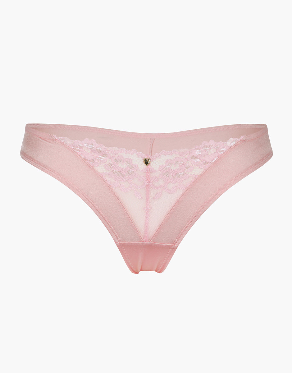 Lovable Lux Lace brasiliano microfibra rosa confetto