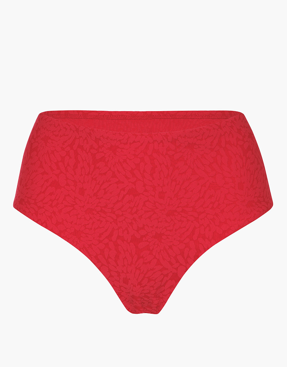 Lovable Festival Jacquard slip alto rosso ibisco mare