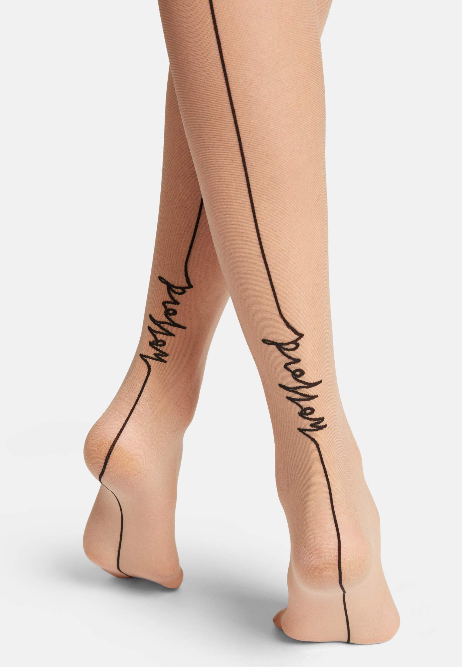Wolford Script Backseam Collant 20 Den Logo