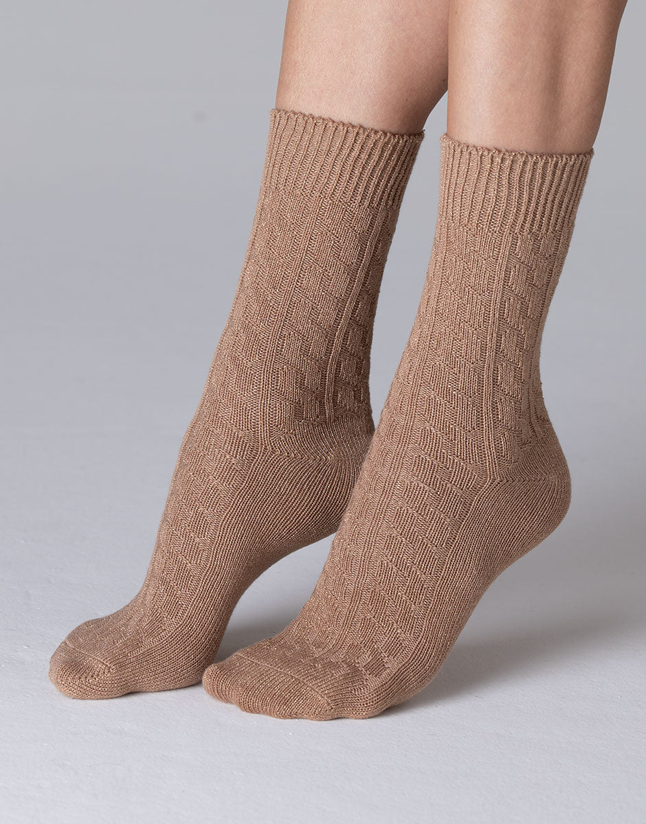Lovable Fancy Lurex calzini corti tortora 37/41 cotone bamboo