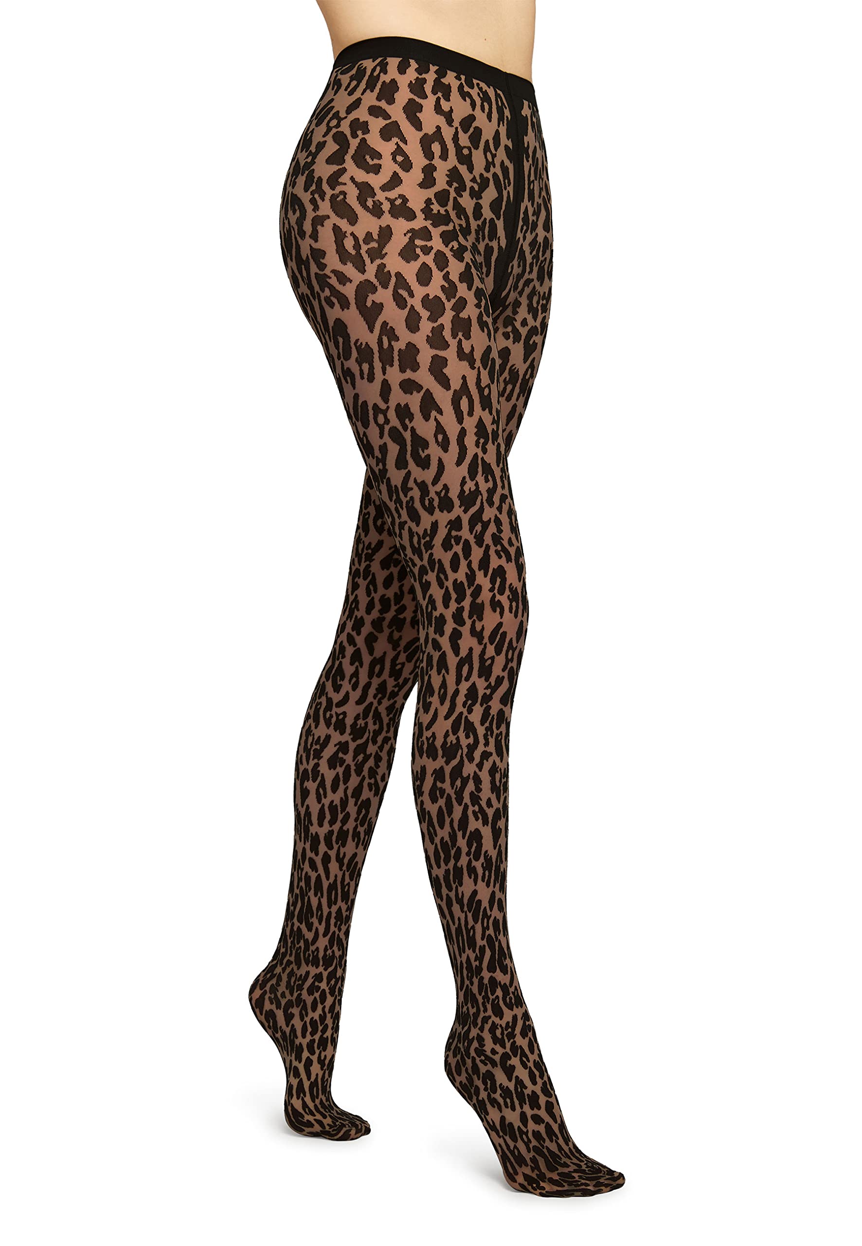 Wolford Leo collant 20 denari nero motivo leopardato