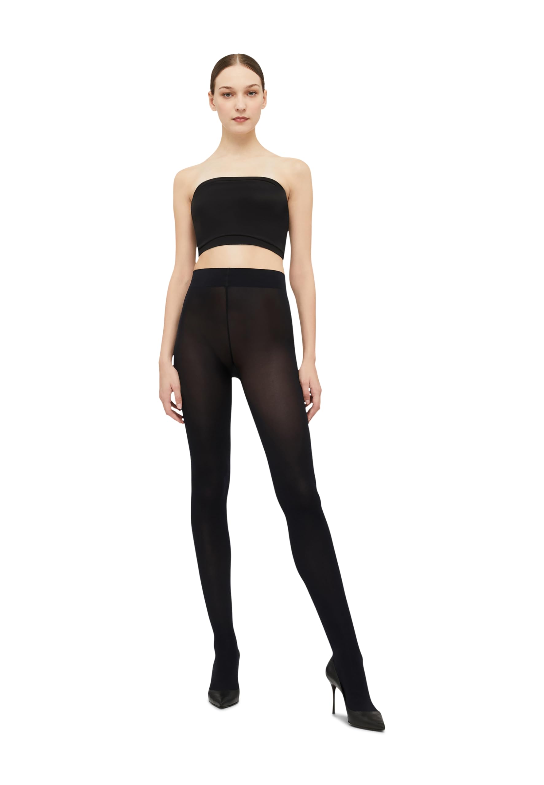 Wolford Velvet De Luxe 66 collant blu admiral coprente