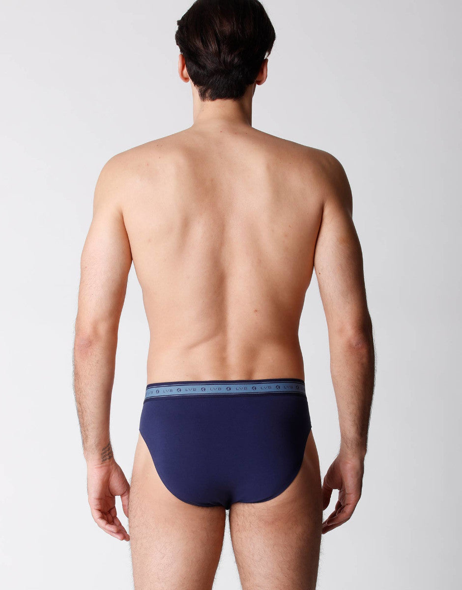 Lovable Man slip uomo cotone biologico blu melange x2