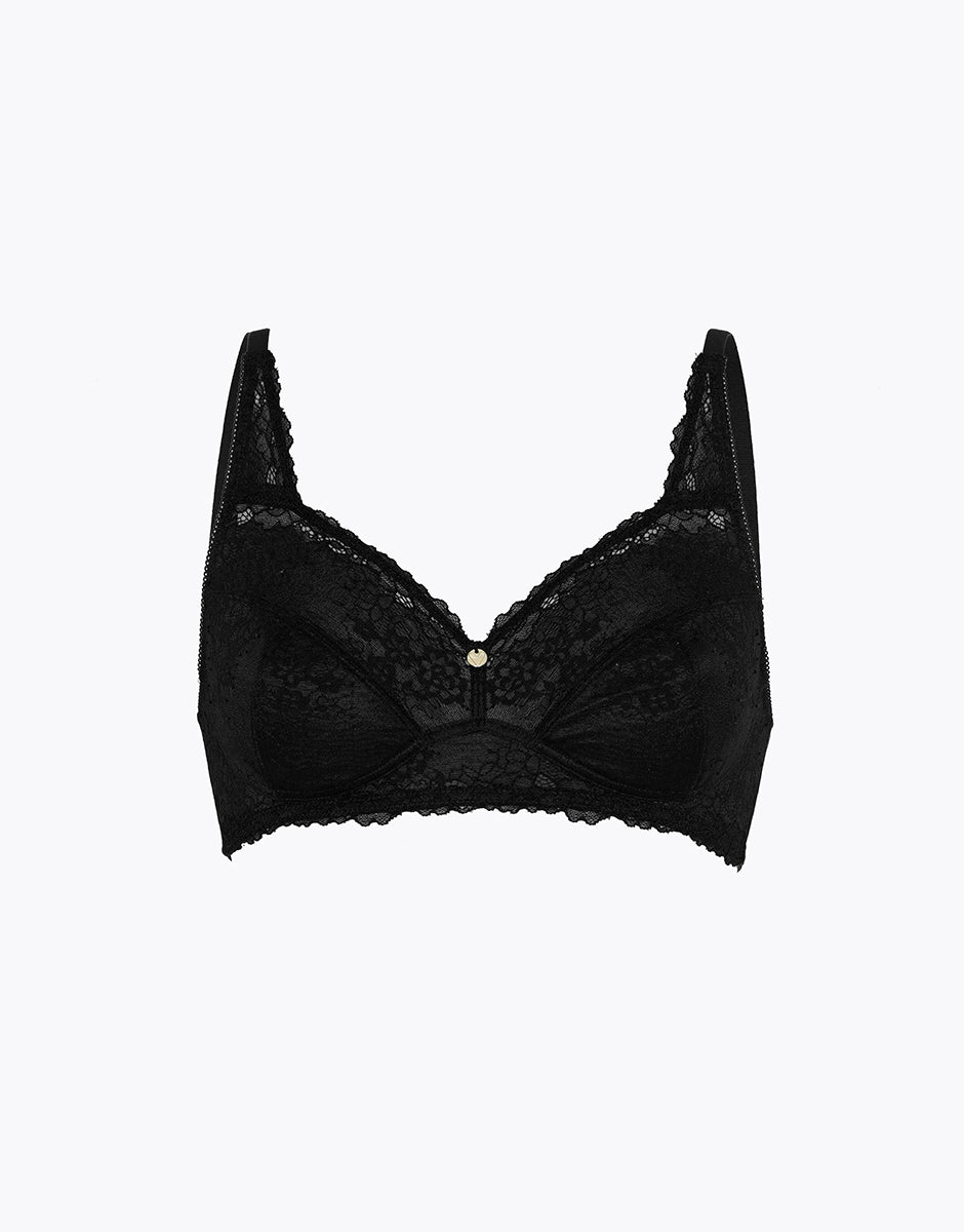 Lovable Beauty Curves reggiseno nero pizzo