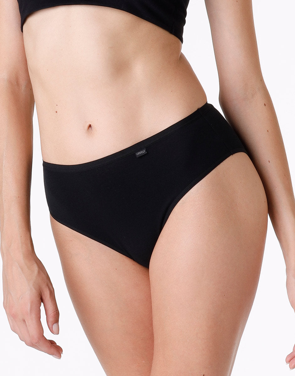 Lovable Lovely slip midi cotone modal nero