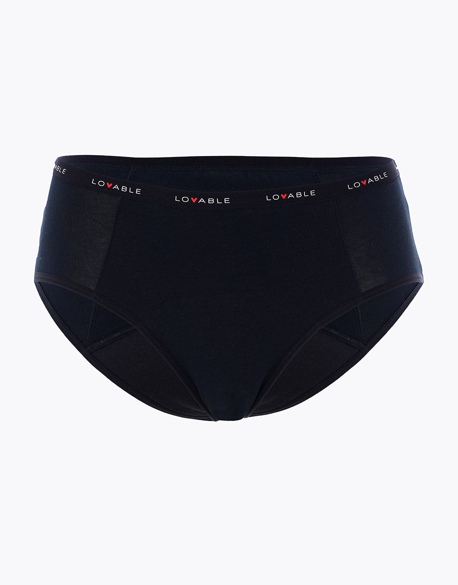 Lovable Period Panties Culotte Assorbente Nero Cotone Bio