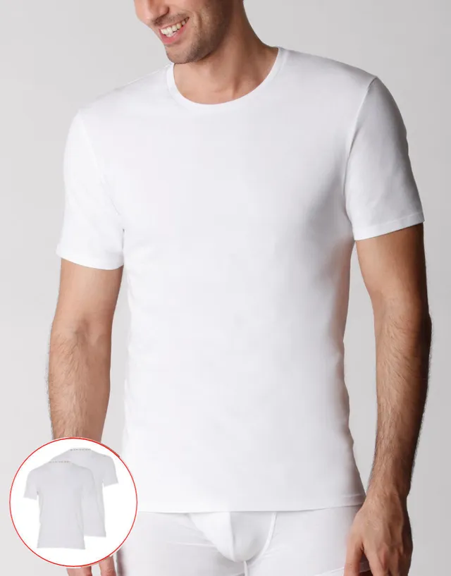 Lovable Man t-shirt girocollo cotone bio bianco x2