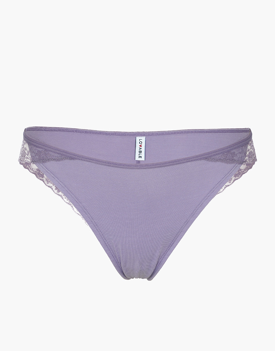 Lovable Table Panties slip brasiliano violetto in cotone